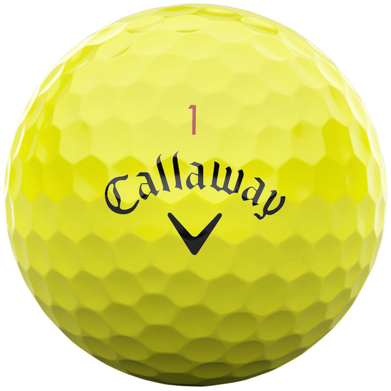 Callaway Chrome Tour Golf Balls - Yellow -  3 Sleeve