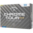 Callaway Chrome Tour TD Triple Track Golf Balls - White - 12 Pack