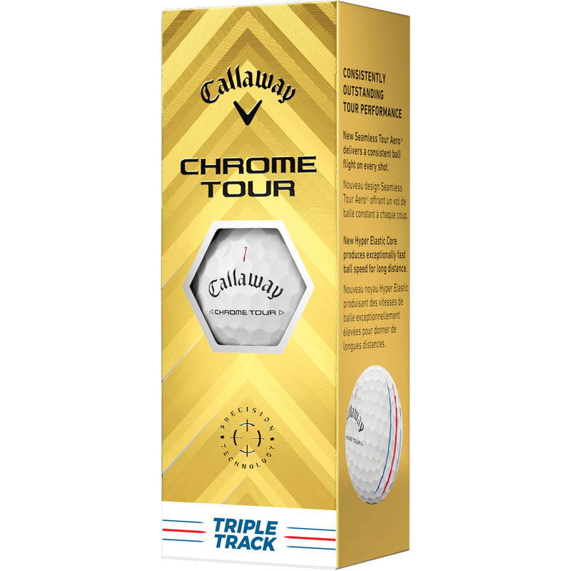 Callaway Chrome Tour Triple Track Golf Balls - White - 12 Pack