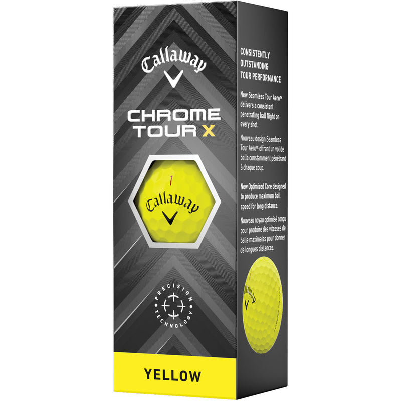 Callaway Chrome Tour X Golf Balls - Yellow - 12 Pack