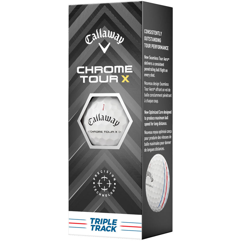 Callaway Chrome Tour X Triple Track Golf Balls - White - 4 For 3 Dozen