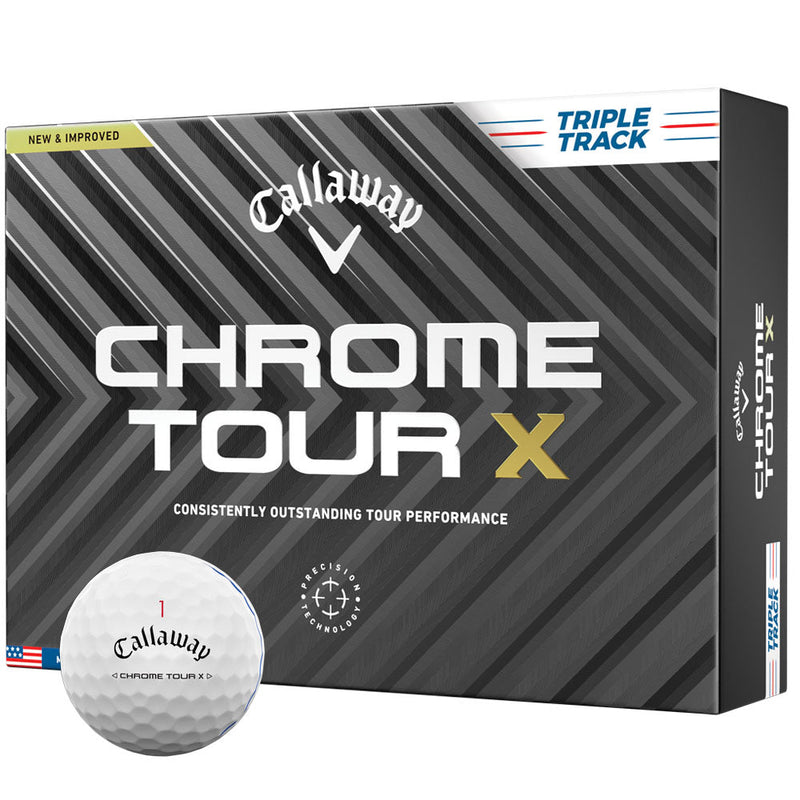 Callaway Chrome Tour X Triple Track Golf Balls - White - 4 For 3 Dozen