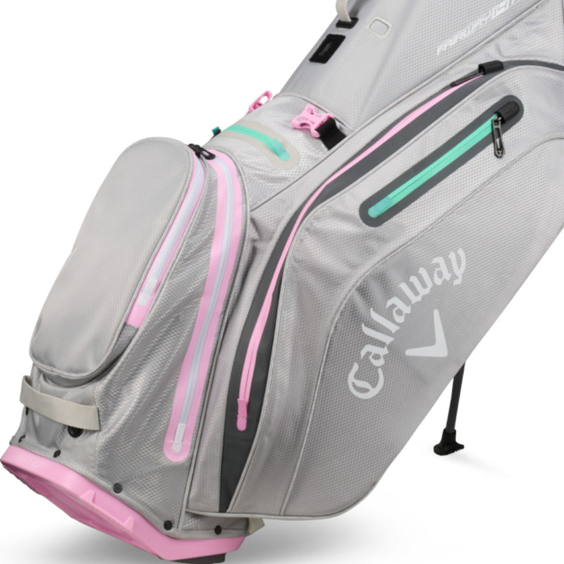 Callaway Fairway 14 HD Waterproof Stand Bag - Grey/Pink
