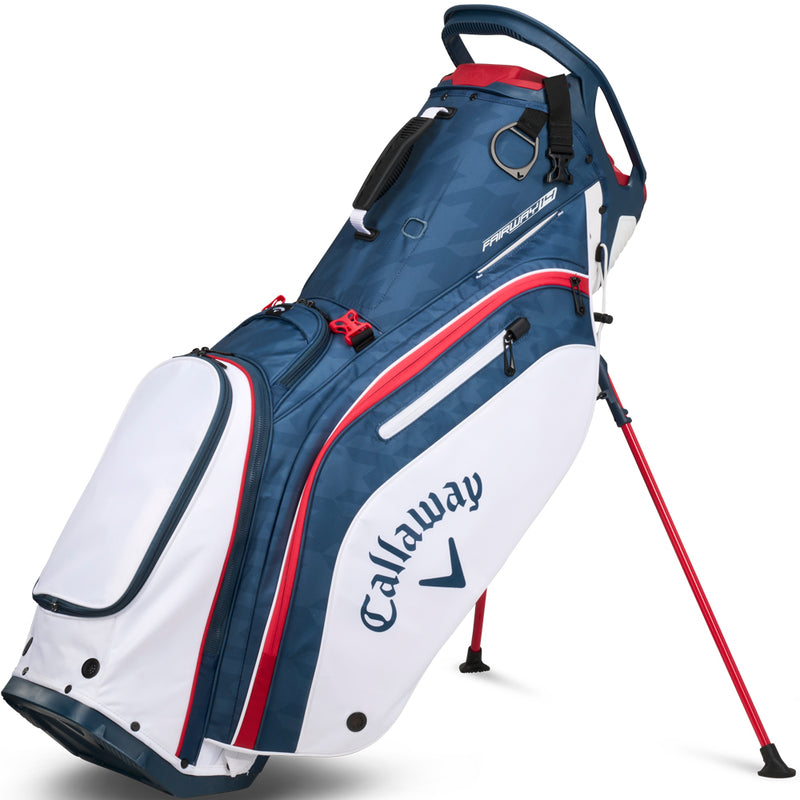 Callaway Fairway 14 Stand Bag - Navy Houndstooth/White/Red