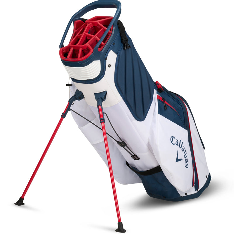 Callaway Fairway 14 Stand Bag - Navy Houndstooth/White/Red