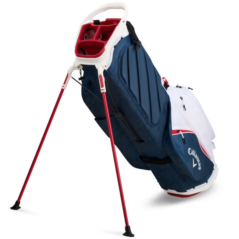 Callaway Fairway C Stand Bag - White/Navy Houndstooth/Red