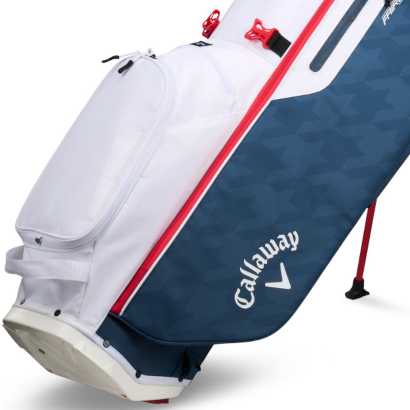 Callaway Fairway C Stand Bag - White/Navy Houndstooth/Red