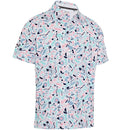 Callaway Florida Abstract Geo Print Polo Shirt - Bright White