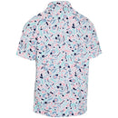 Callaway Florida Abstract Geo Print Polo Shirt - Bright White
