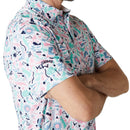 Callaway Florida Abstract Geo Print Polo Shirt - Bright White