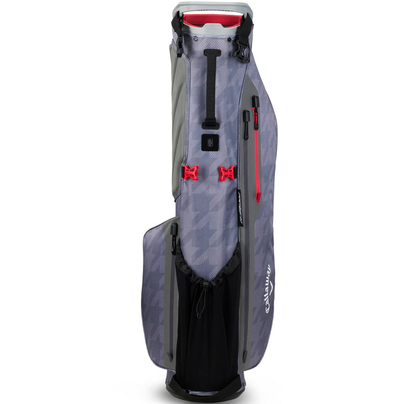 Callaway Par 3 HD Waterproof Pencil Bag - Charcoal Houndstooth/Red