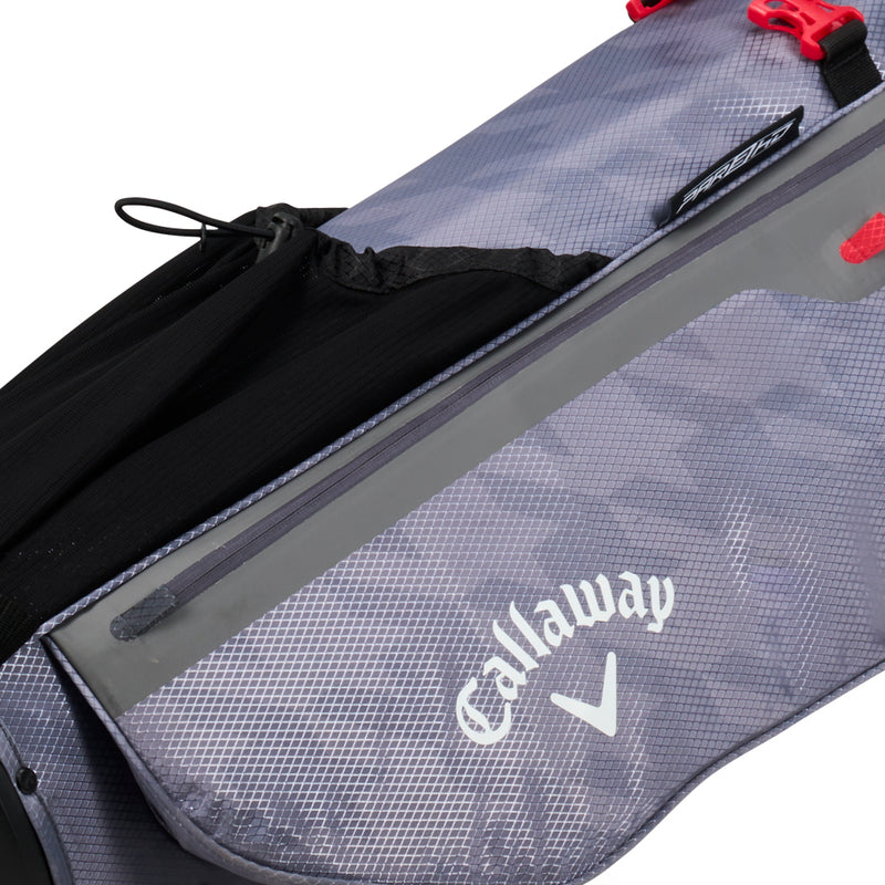 Callaway Par 3 HD Waterproof Stand Bag - Charcoal Houndstooth/Red