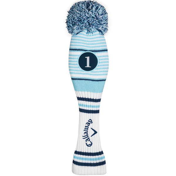 Callaway Pom Pom Driver Headcover - White/Light Blue/Navy