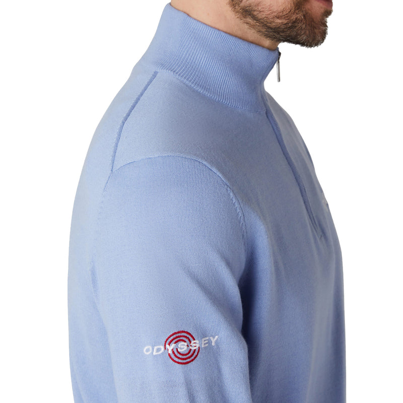 Callaway 1/4 Zip Blended Merino Sweater - Chambray