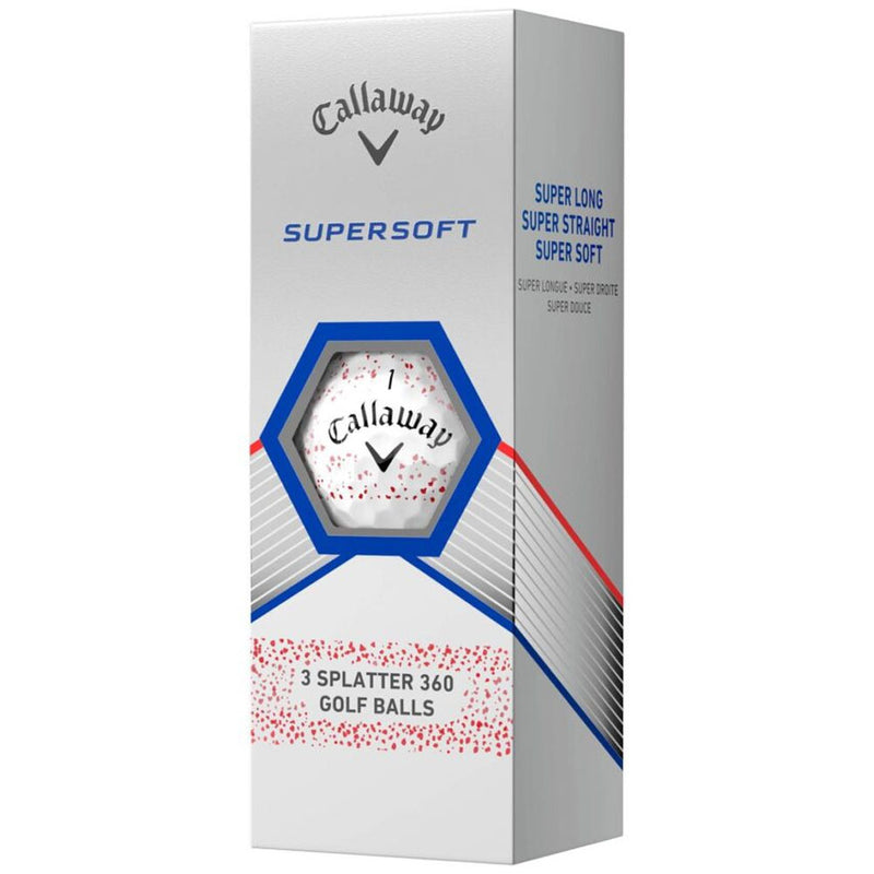 Callaway Supersoft Splatter 360 Golf Balls - Red - 12 Pack
