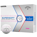Callaway Supersoft Splatter 360 Golf Balls - Pink - 12 Pack