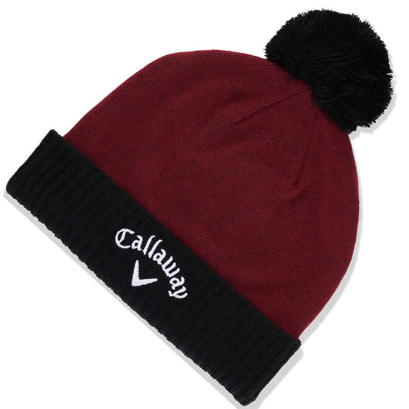 Callaway Tour Authentic Pom Beanie - Wine/Black