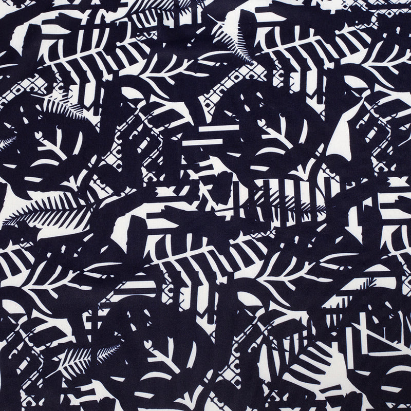 Calvin Klein Abstract Print Polo Shirt - White/Evening Blue