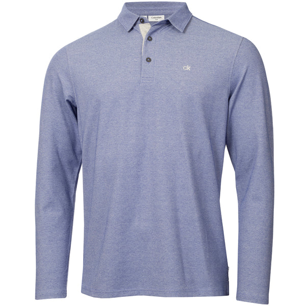Calvin Klein Bayard Long Sleeve Polo Shirt - French Blue