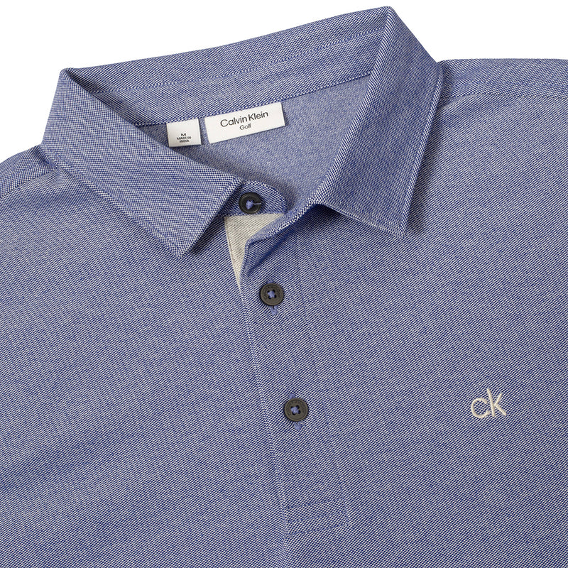 Calvin Klein Bayard Long Sleeve Polo Shirt - French Blue
