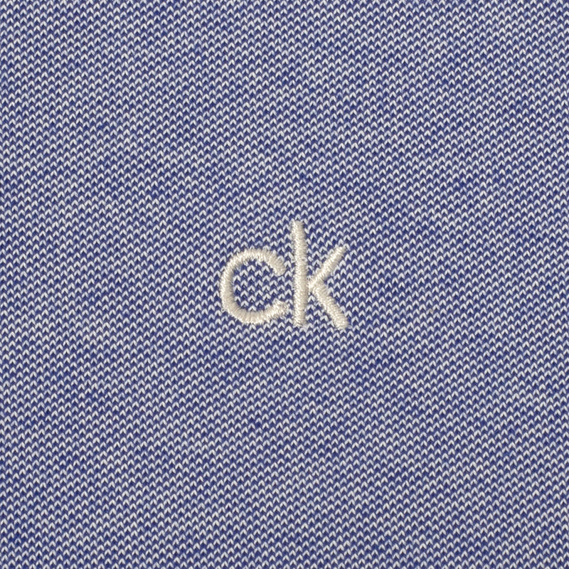 Calvin Klein Bayard Long Sleeve Polo Shirt - French Blue