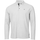 Calvin Klein Bayard Long Sleeve Polo Shirt - Silver Marl