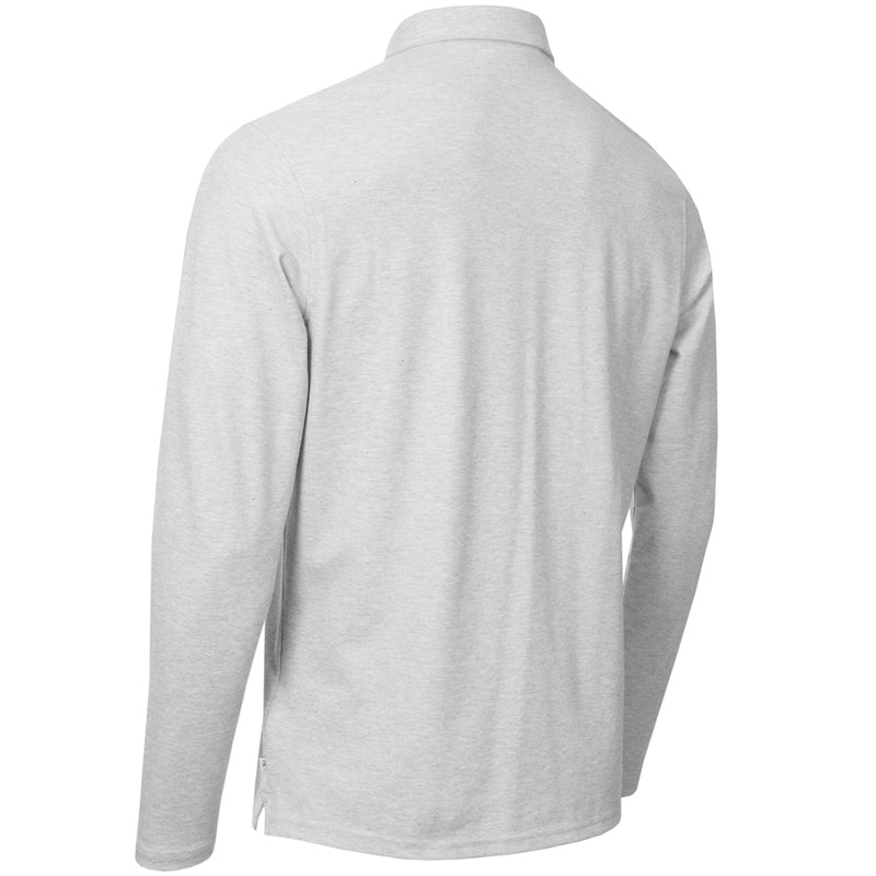 Calvin Klein Bayard Long Sleeve Polo Shirt - Silver Marl