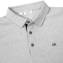 Calvin Klein Bayard Long Sleeve Polo Shirt - Silver Marl