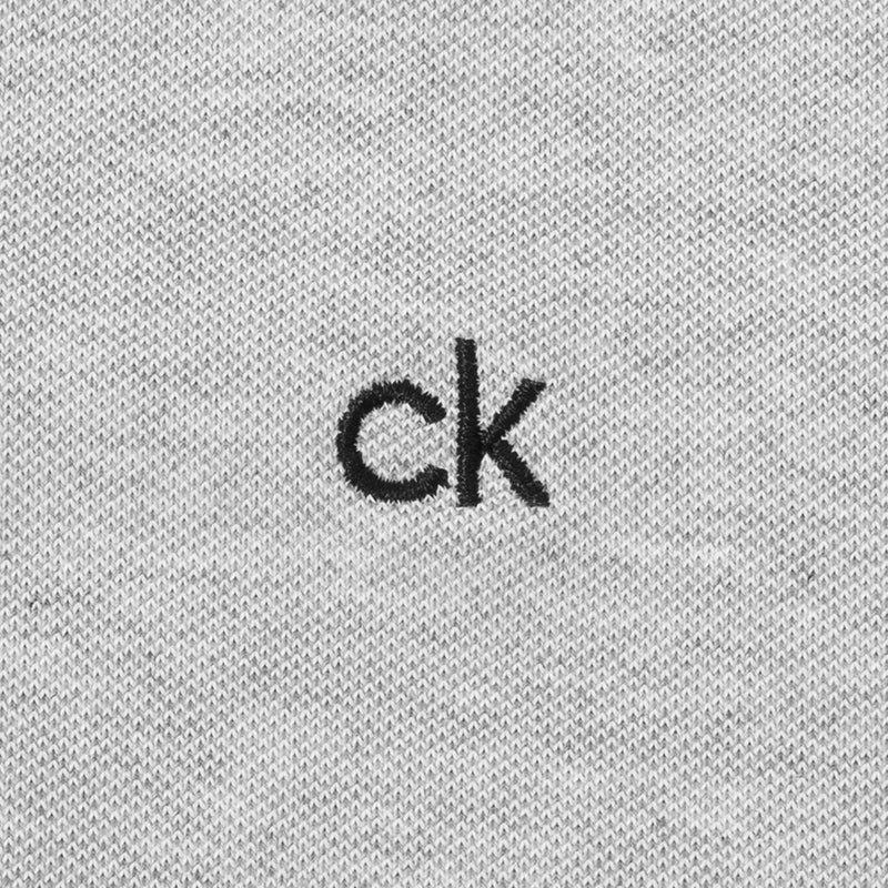 Calvin Klein Bayard Long Sleeve Polo Shirt - Silver Marl