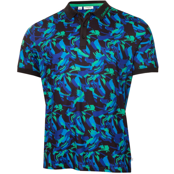 Calvin Klein Brushstroke Print Polo Shirt - Brushstroke Print