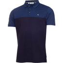 Calvin Klein Colour Block Polo Shirt - Cobalt Marl/Navy