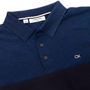 Calvin Klein Colour Block Polo Shirt - Cobalt Marl/Navy