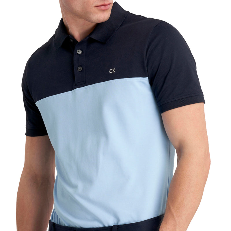 Calvin Klein Colour Block Polo Shirt - Navy/Blue