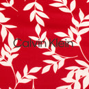 Calvin Klein Leaf Print Polo Shirt - Red/White