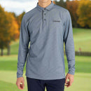 Calvin Klein Medina Long Sleeve Polo Shirt - Engine Marl
