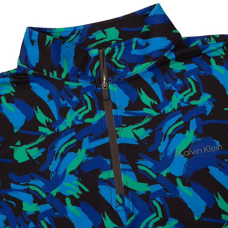 Calvin Klein Newport 1/2 Zip Pullover - Brushstroke Print