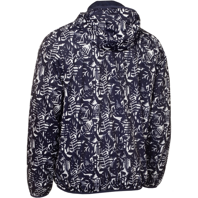 Calvin Klein Printed Windbreaker Jacket - White/Evening Blue