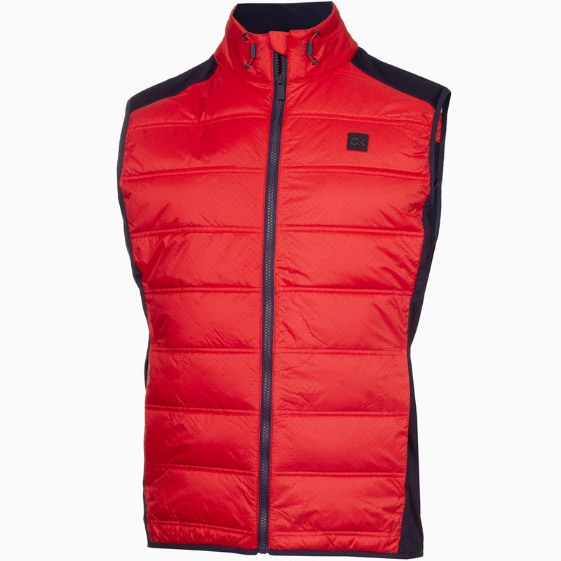 Calvin Klein Rangewood Full Zip Hybrid Gilet - Evening Blue/Red