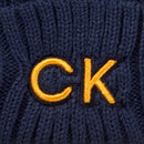 Calvin Klein Ribbed Knit Beanie HD Embroided - Evening Blue