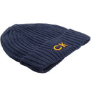 Calvin Klein Ribbed Knit Beanie HD Embroided - Engine Blue