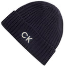 Calvin Klein Ribbed Knit Beanie HD Embroided - Engine Blue