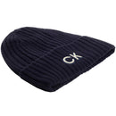 Calvin Klein Ribbed Knit Beanie HD Embroided - Engine Blue