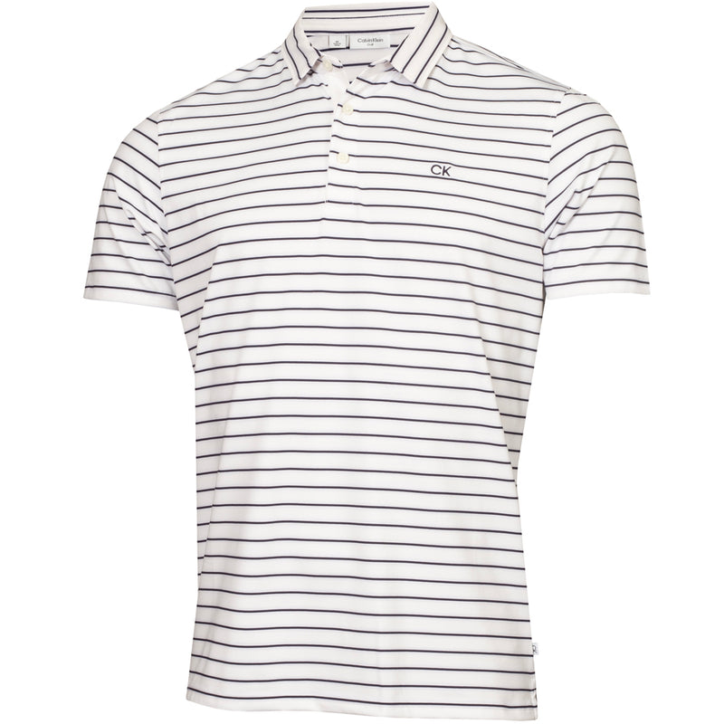 Calvin Klein Silverstone Polo Shirt - White/Evening Blue