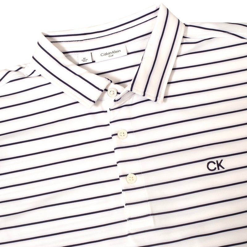 Calvin Klein Silverstone Polo Shirt - White/Evening Blue