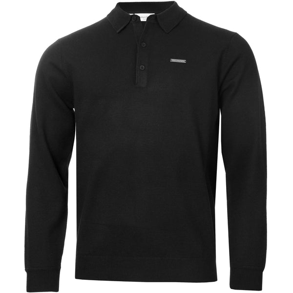 Calvin Klein Stanton Polo Sweater - Black