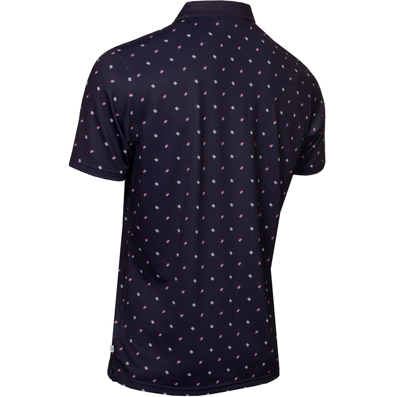 Calvin Klein Treble Strike Print Polo Shirt - Evening Blue