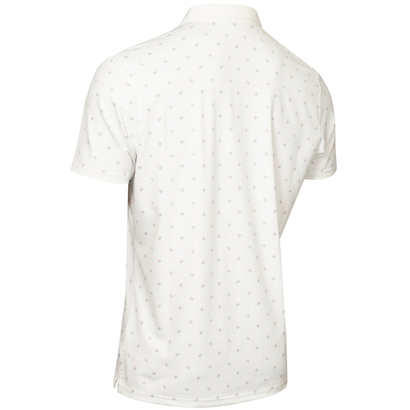 Calvin Klein Treble Strike Print Polo Shirt - White