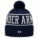 Under Armour Halftime Pom Pom Beanie - Midnight Navy/Summit White