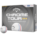 Callaway Chrome Tour Triple Diamond Triple Track Golf Balls - White - 12 Pack