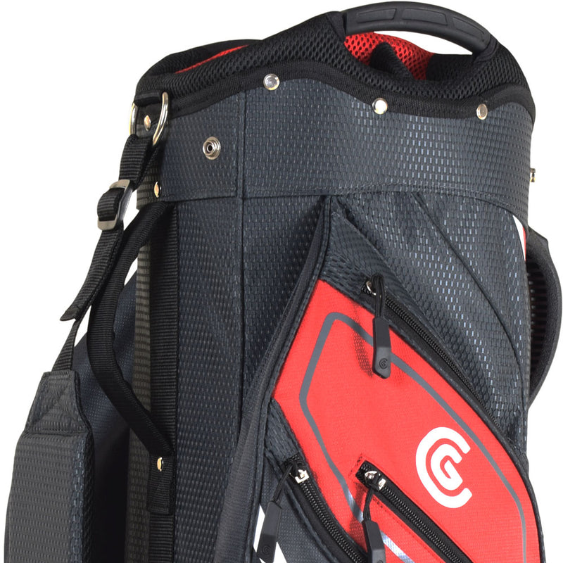 Cleveland Golf Friday 3 Cart Bag - Red/Charcoal